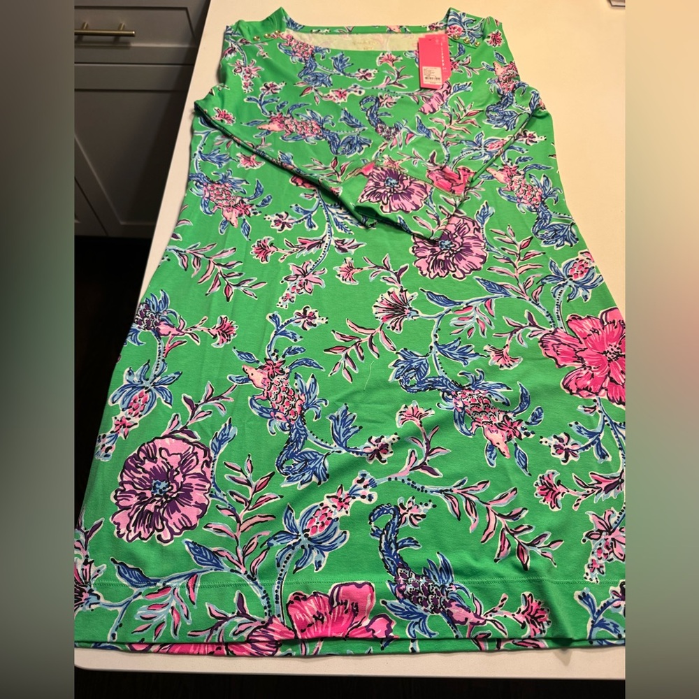 Lilly Pulitzer Green Dress with Pink and purple Accents
